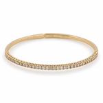 Yellow Gold 14K  Bangle  Diamond Bracelet with 0.50Tw Round Diamonds