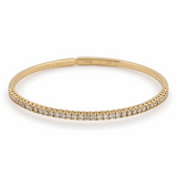 Yellow Gold 14K  Bangle  Diamond Bracelet with 0.50Tw Round Diamonds