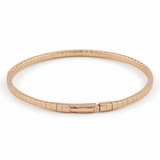 Yellow Gold 14K  Bangle  Diamond Bracelet with 0.50Tw Round Diamonds