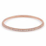Rose Gold 14K  Bangle  Diamond Bracelet with 1.00Tw Round Diamonds