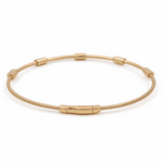 Yellow Gold 14K  Bangle  Flower Diamond Bracelet with 0.75Tw Round Diamonds