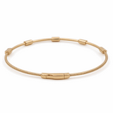 Yellow Gold 14K  Bangle with Flower Diamond Bracelet with 0.75Tw Round Diamonds