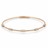 Yellow Gold 14K  Bangle Diamond Bracelet with 0.20Tw Round Diamonds