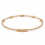 Yellow Gold 14K  Bangle Diamond Bracelet with 0.20Tw Round Diamonds