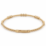 Yellow Gold 14K  Bangle Bracelet  with 0.50 Tw Round Diamonds