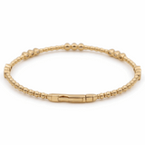 Yellow Gold 14K  Bangle Bracelet  with 0.50 Tw Round Diamonds
