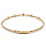 Yellow Gold 14K  Bangle Bracelet  with 0.33 Tw Round Diamonds