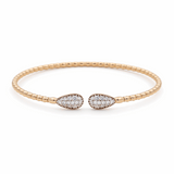 Yellow Gold 14K  Bangle Diamond Bracelet with 0.50Tw Round Diamonds
