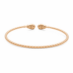 Yellow Gold 14K  Bangle Diamond Bracelet with 0.50Tw Round Diamonds