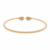 Yellow Gold 14K  Bangle Diamond Bracelet with 0.50Tw Round Diamonds