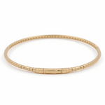 Yellow Gold 14K  Bangle Bracelet  with 1.00 Tw Round Diamonds