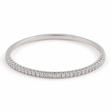White Gold 14K  Bangle Bracelet  with 1.00 Tw Round Diamonds