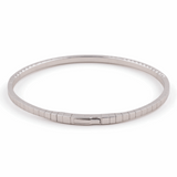 White Gold 14K  Bangle Bracelet  with 1.00 Tw Round Diamonds