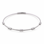 White Gold 14K  Bangle Diamond Bracelet with 0.20Tw Round Diamonds