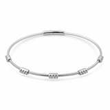 White Gold 14K  Bangle Diamond Bracelet with 0.20Tw Round Diamonds