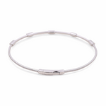 White Gold 14K  Bangle Diamond Bracelet with 0.20Tw Round Diamonds