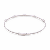 White Gold 14K  Bangle Diamond Bracelet with 0.20Tw Round Diamonds