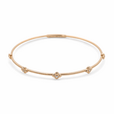 Yellow Gold 14K  Bangle Diamond Bracelet with 0.06Tw Round Diamonds