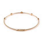 Yellow Gold 14K  Bangle Diamond Bracelet with 0.06Tw Round Diamonds