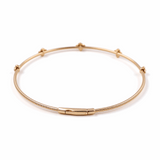 Yellow Gold 14K  Bangle Diamond Bracelet with 0.06Tw Round Diamonds