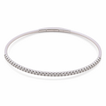 White Gold 14K  Bangle Diamond Bracelet with 0.50Tw Round Diamonds