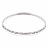 White Gold 14K  Bangle Diamond Bracelet with 0.50Tw Round Diamonds