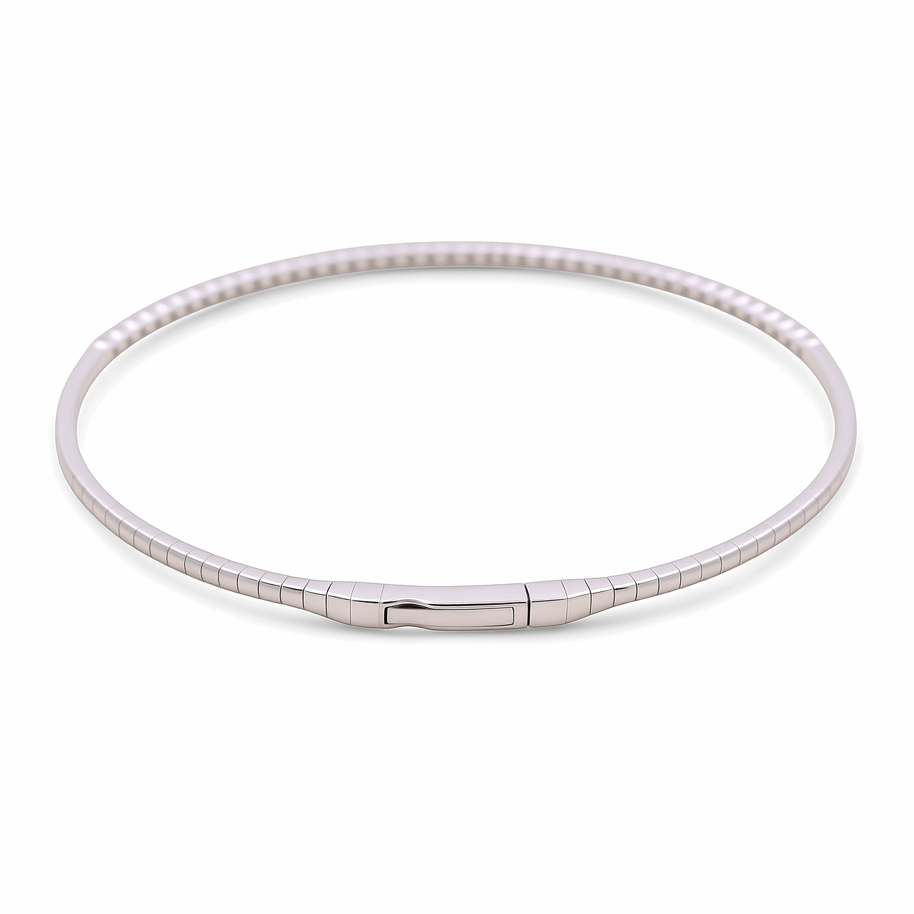 White Gold 14K  Bangle Diamond Bracelet with 0.50Tw Round Diamonds