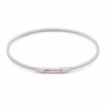 White Gold 14K  Bangle Diamond Bracelet with 0.50Tw Round Diamonds