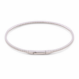 White Gold 14K  Bangle Diamond Bracelet with 0.50Tw Round Diamonds