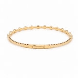 Yellow Gold 14K Bangle Diamond Women's Bracelet with 0.50Tw Round Diamonds