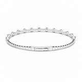 White Gold 14K Bangle Diamond Women's Bracelet with 0.50Tw Round Diamonds