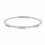 White Gold 14K Bangle Diamond Women's Bracelet with 0.50Tw Round Diamonds