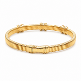 Yellow Gold 14K Bangle Diamond Women's Bracelet with 0.26Tw Round Diamonds