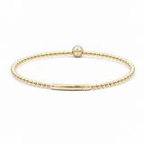 Yellow Gold 14K Bangle Diamond Women's Bracelet with 0.16Tw Round Diamonds