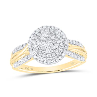 A 1/2ctw Diamond 14k Fashion Ring by Miral Jewelry in yellow and white gold.
