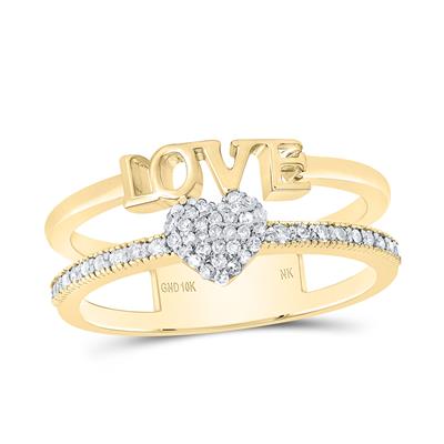 A Miral Jewelry 1/5ctw-Diamond Gift Heart Love Ring.