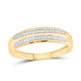10k Yellow Gold Modern 3 Pieces Set with 0.62Tw Round Diamonds