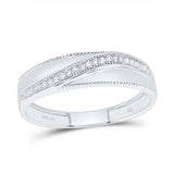 10k White Gold  Contemporary  3 Pieces Set with 0.62tw Round Diamonds