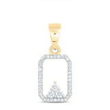 10k Yellow Gold Fashion Women's Pendant with 0.20Tw Round Diamond