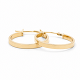 14K Yellow Gold Medium Hoop Earrings