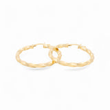14K Yellow Gold  Large Hoop Earrings