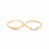 14K Yellow Gold  Large Hoop Earrings