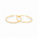 14K Yellow Gold  Large Hoop Earrings