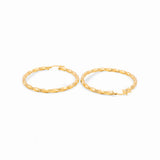 14K Yellow Gold  Large Hoop Earrings