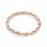 14K  Two Tone White/Yellow Gold Italian Link Bracelet