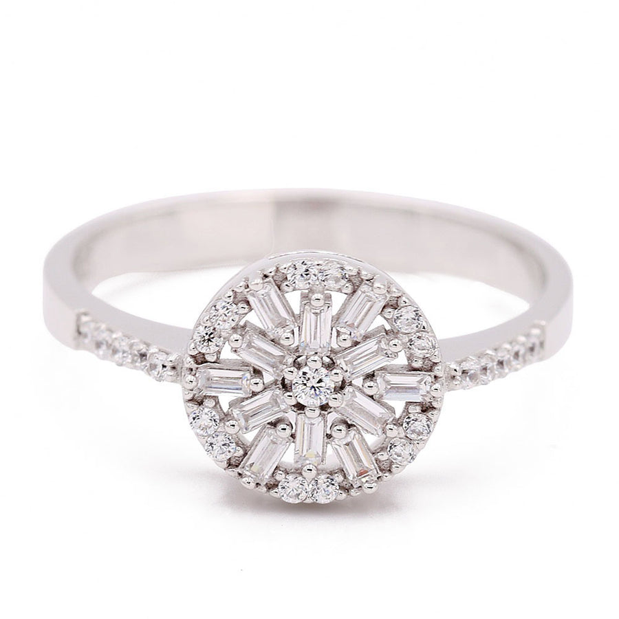 White Gold 14k Engagement Ring With Cz