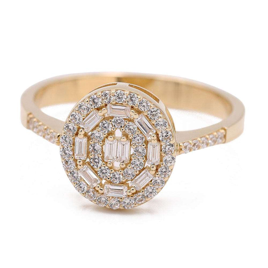 14k Yellow Gold Engagement Ring With Cz