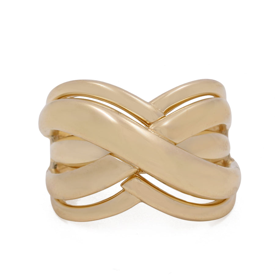 Miral Jewelry's 14K Yellow Gold Fashion Women's Ring on a white background, perfect for women's fashion luxury jewelry.