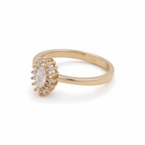 14K Yellow Gold Marquise with Cz Fashion Women's Ring