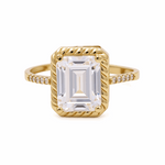 14K Yellow Gold  Square  Fashion Women's Ring